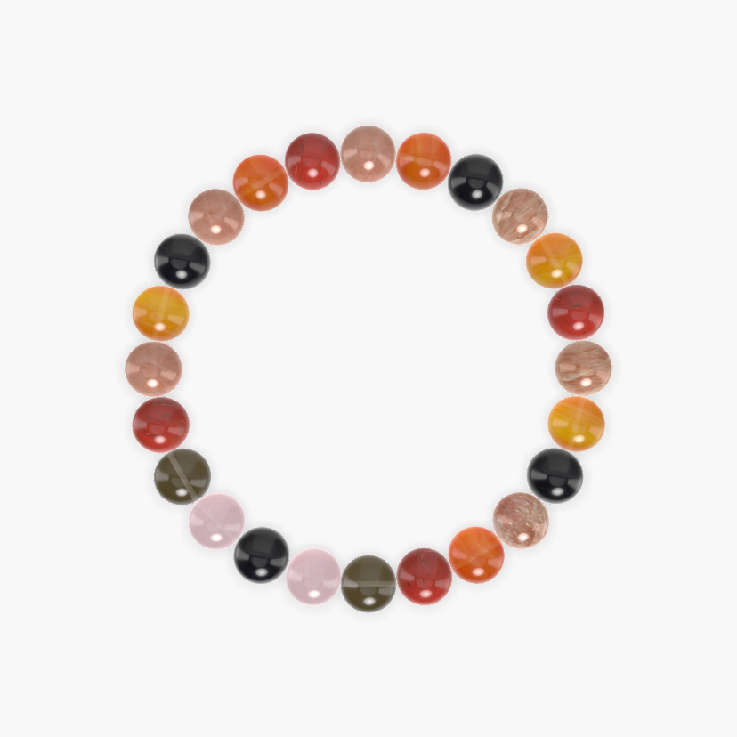 Carnelian, Sunstone, Red Jasper and more Gemstone Bracelet