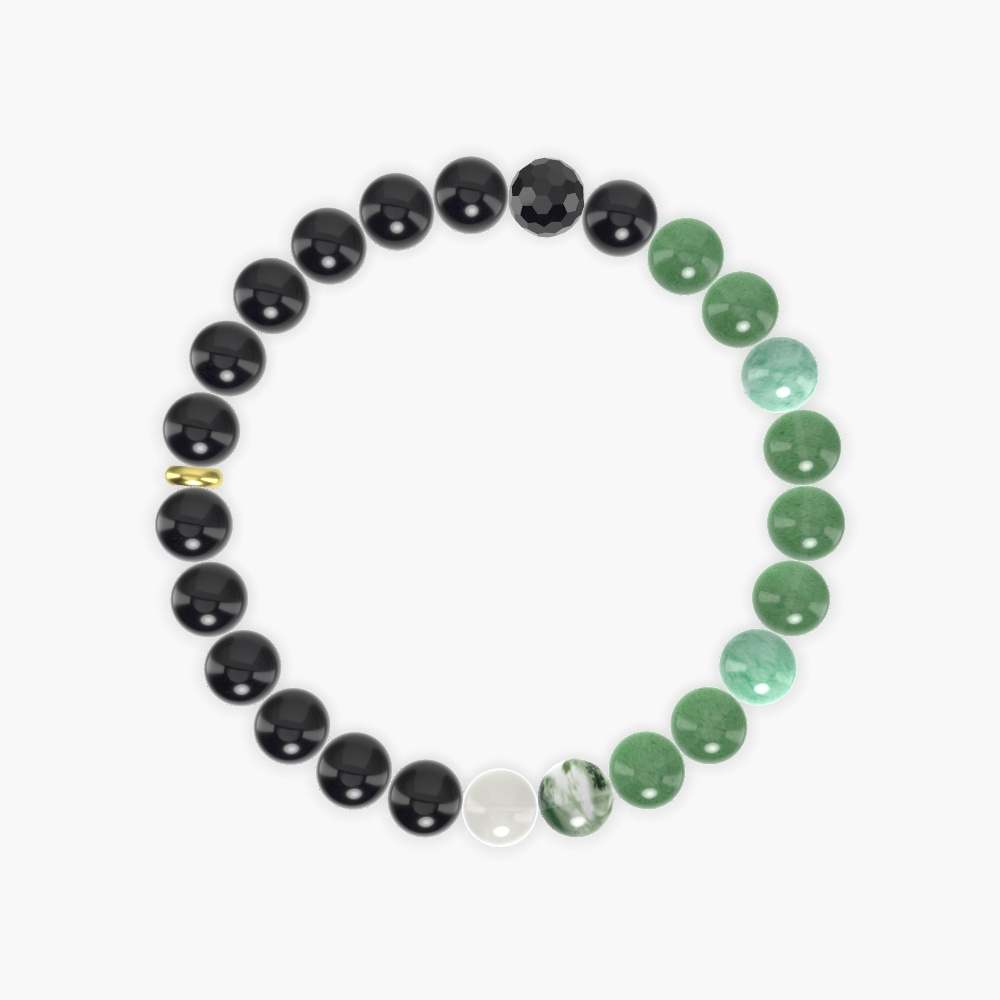 Black Obsidian, Aventurine, Green Jade and more Gemstone Bracelet