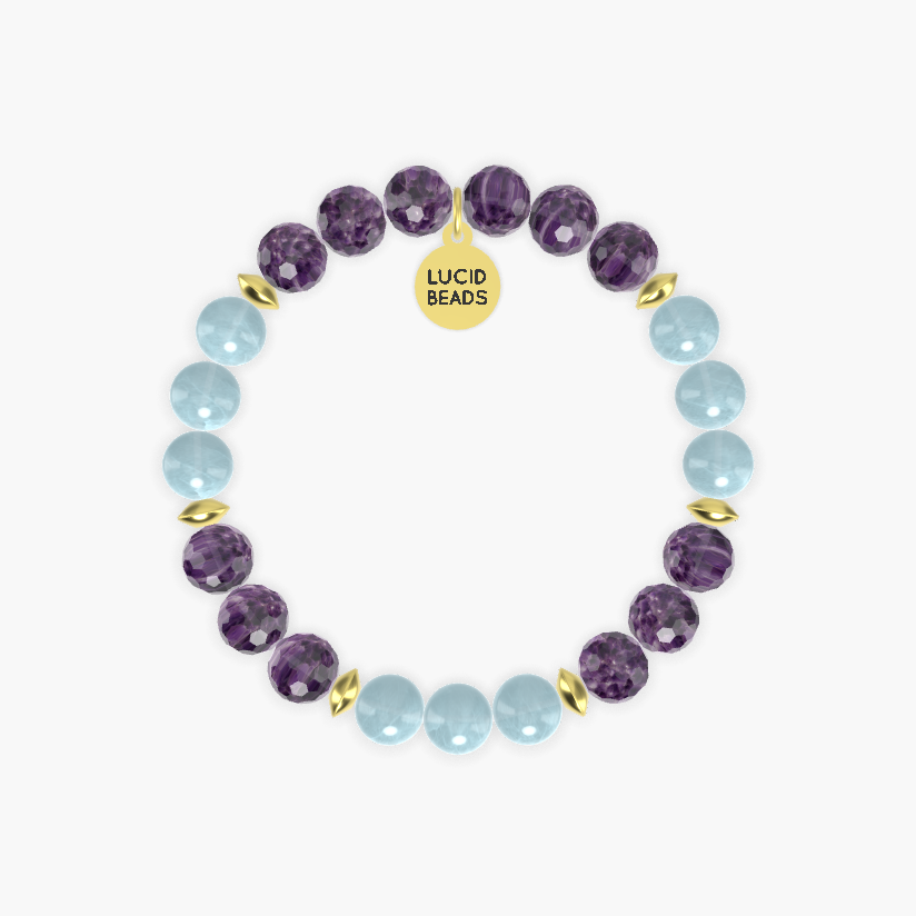 Amethyst and Aquamarine Bracelet