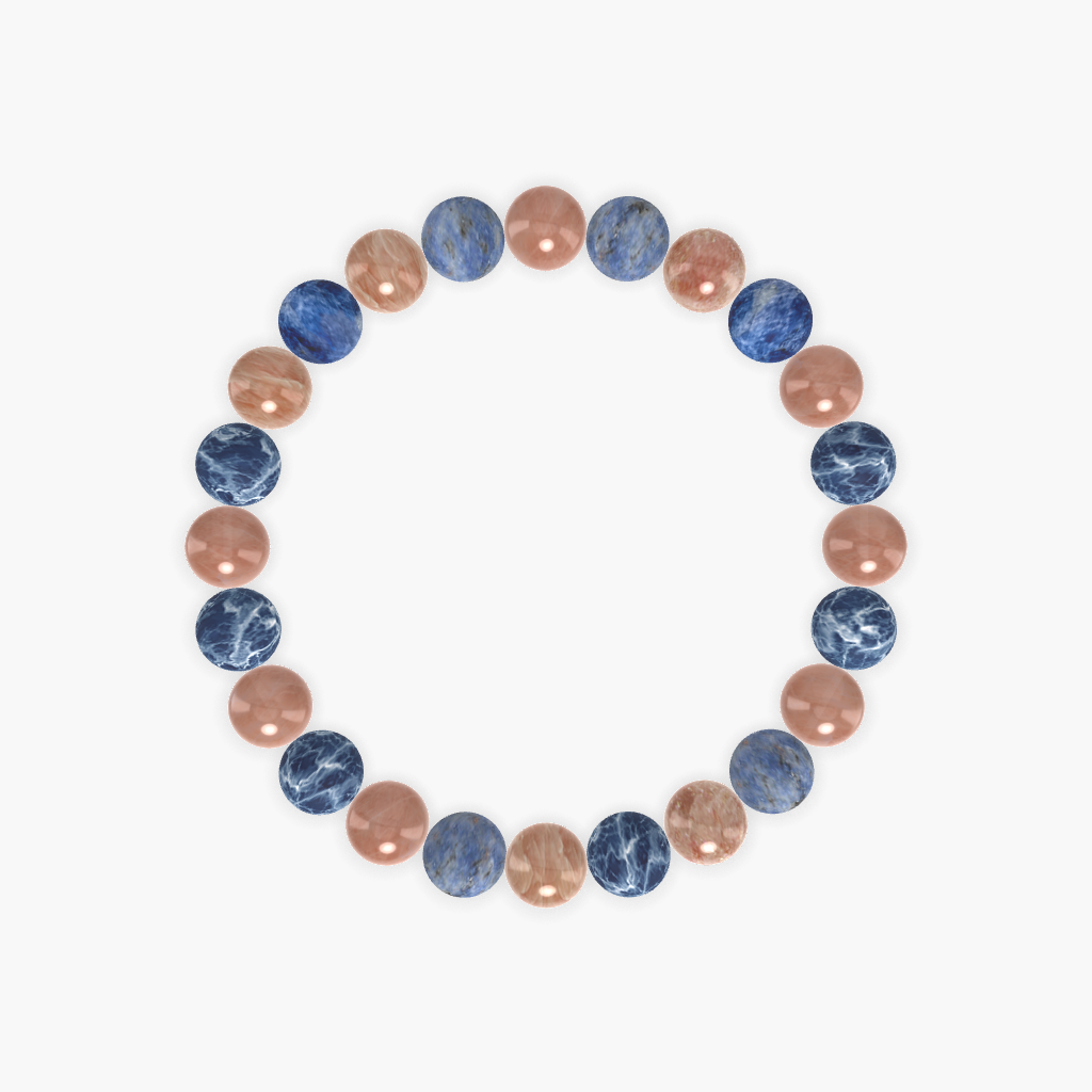 Sunstone and Sodalite Bracelet