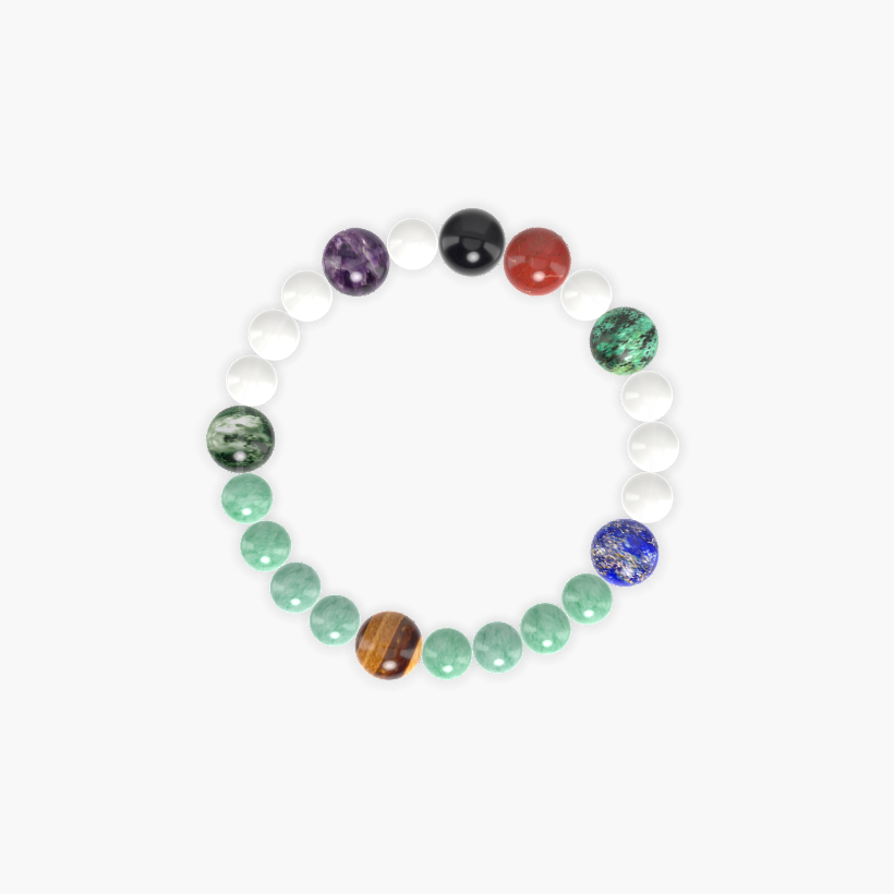 Green Jade, White Jade, Lapis Lazuli and more Gemstone Bracelet