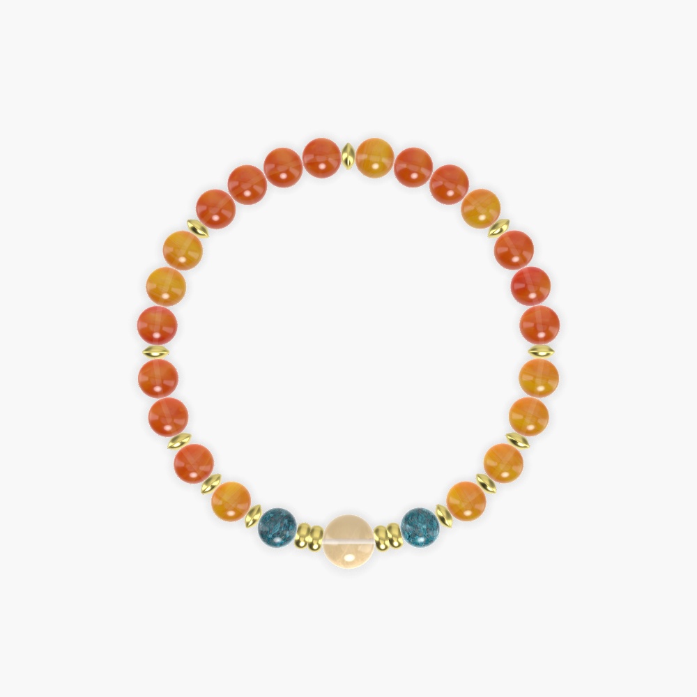 Carnelian, Apatite and Citrine Bracelet