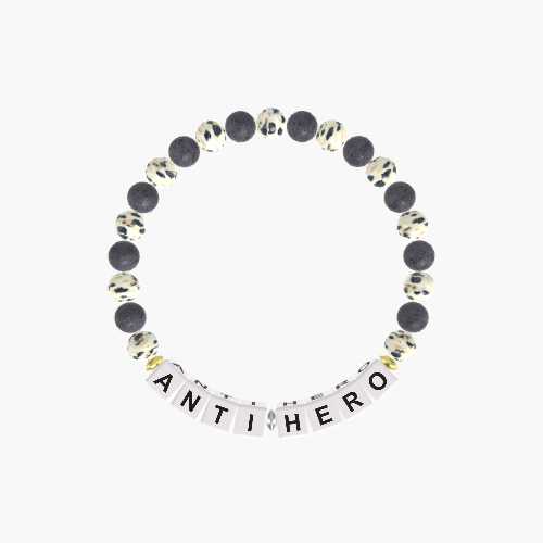Dalmatian Jasper and Lava Rock Bracelet