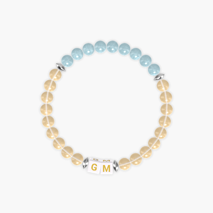 Citrine and Aquamarine Bracelet