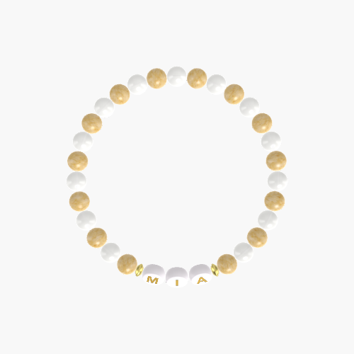 Yellow Jade and White Jade Bracelet