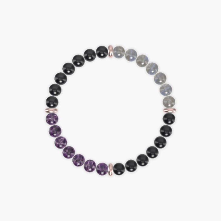 Black Obsidian, Labradorite, Black Tourmaline and more Gemstone Bracelet