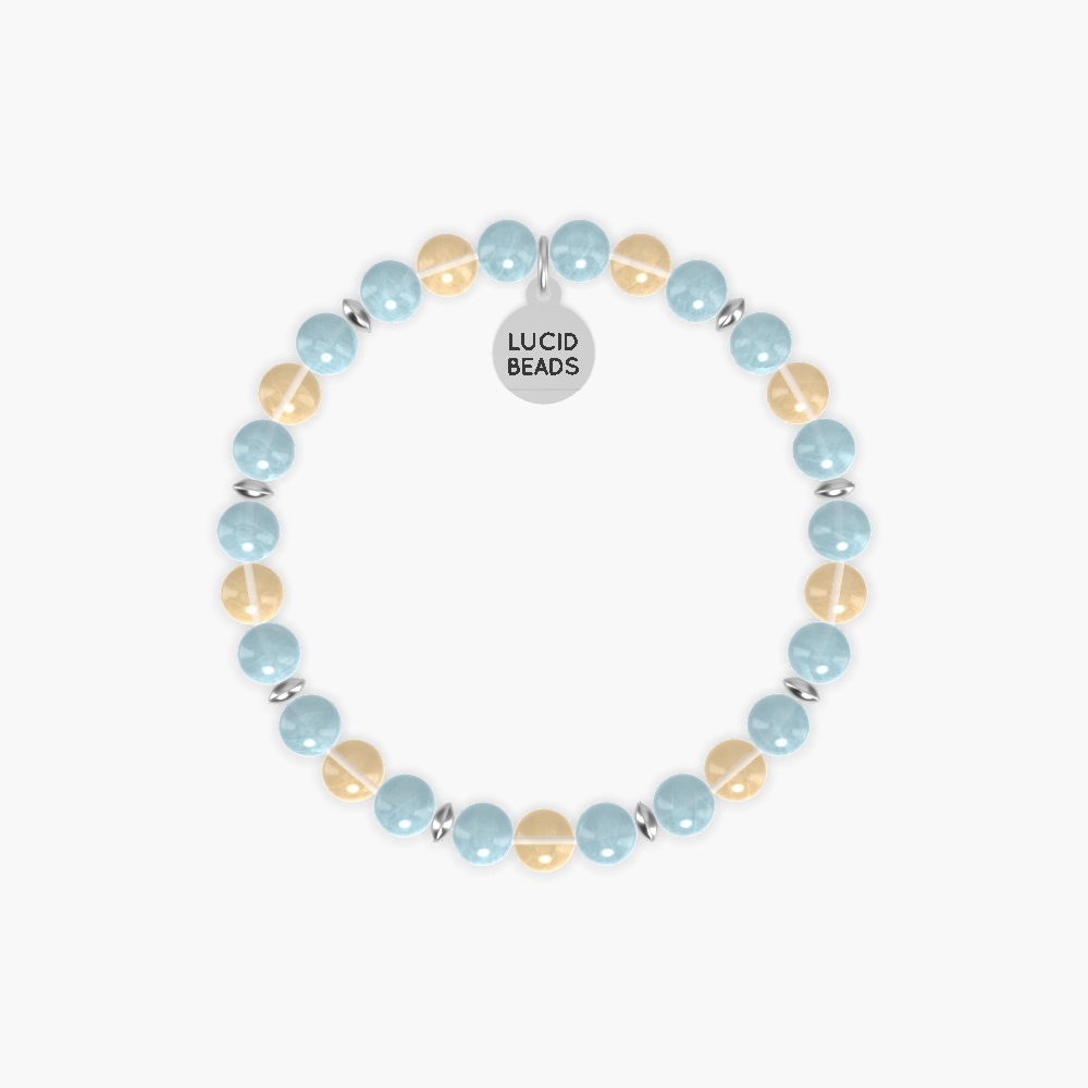 Aquamarine and Citrine Bracelet