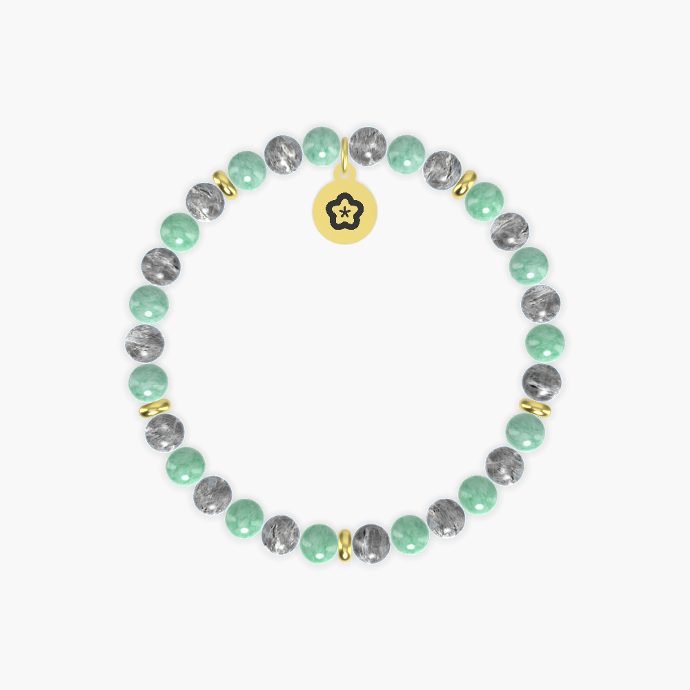 Labradorite and Green Jade Bracelet