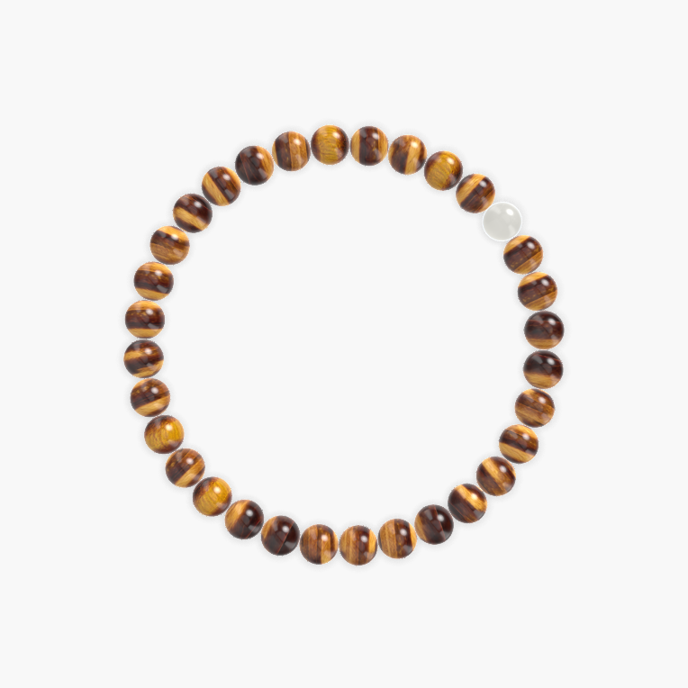 Tiger Eye and Moonstone Bracelet
