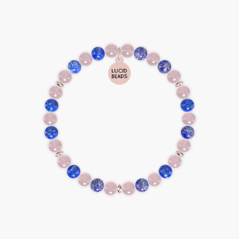 Love's Adventure - Rose Quartz and Lapis Lazuli Bracelet