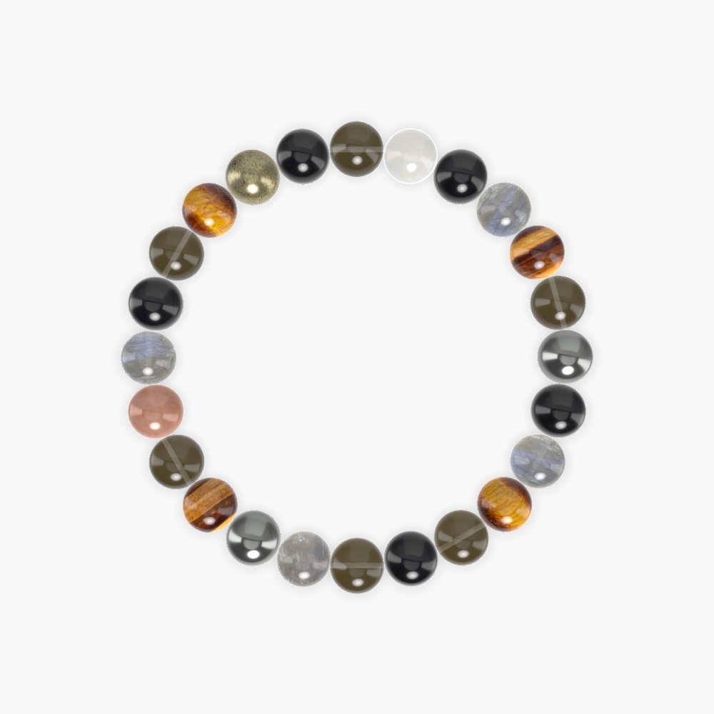 Smoky Quartz, Black Onyx, Tiger Eye and more Gemstone Bracelet
