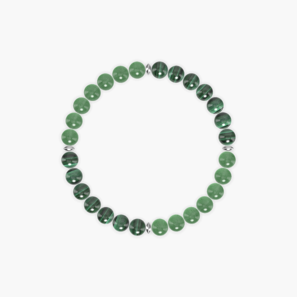 Aventurine and Malachite Bracelet