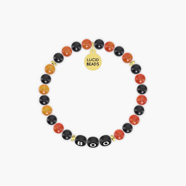 Carnelian and Black Obsidian Bracelet