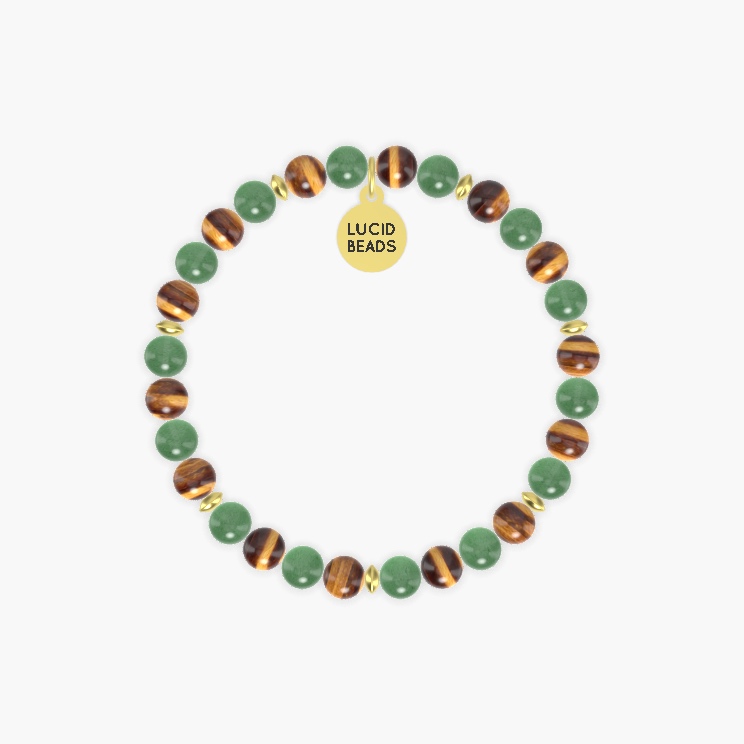 Prosperity Horizon - Aventurine and Tiger Eye Bracelet