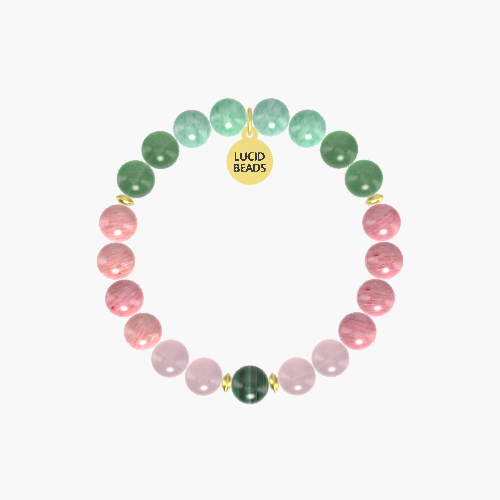 Rhodonite, Rose Quartz, Aventurine and more Gemstone Bracelet