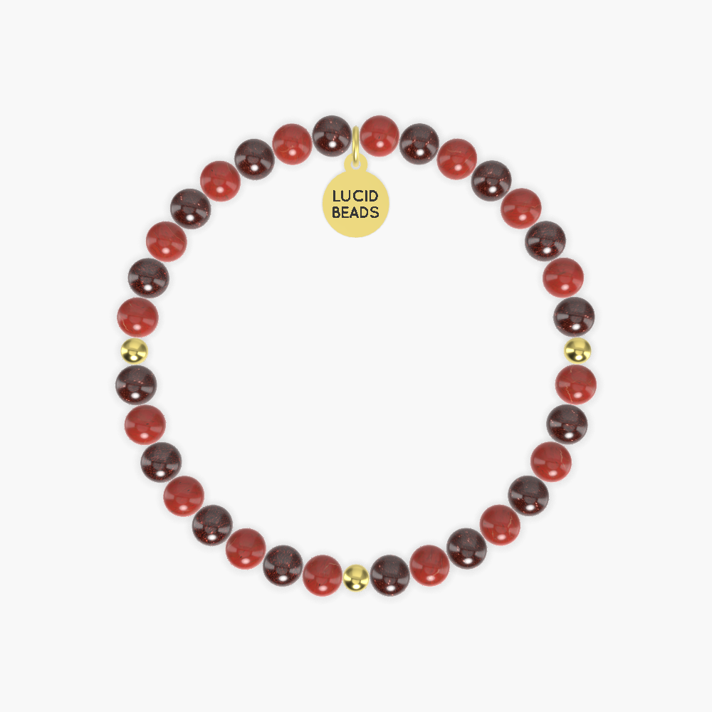 Eternal Flame - Garnet and Red Jasper Bracelet