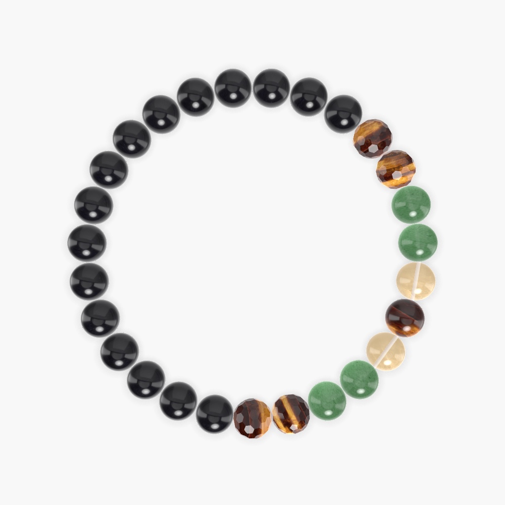 Black Obsidian, Tiger Eye, Aventurine and more Gemstone Bracelet