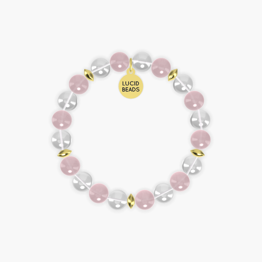 Love Harmony - Rose Quartz and Clear Quartz Bracelet