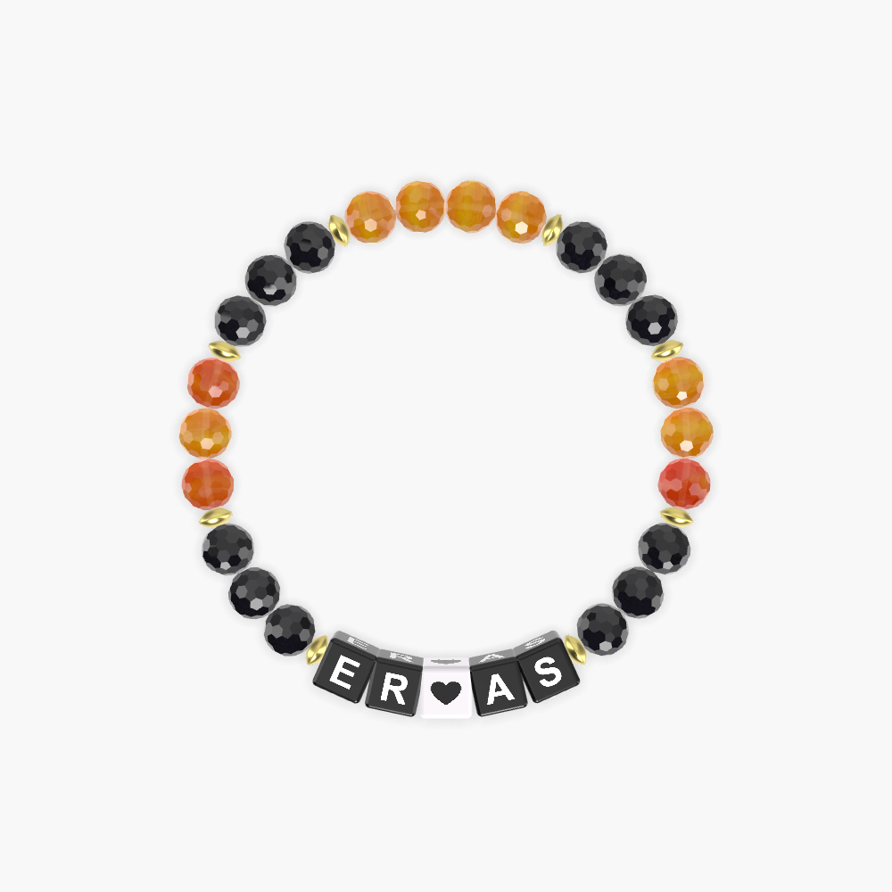Black Tourmaline and Carnelian Bracelet