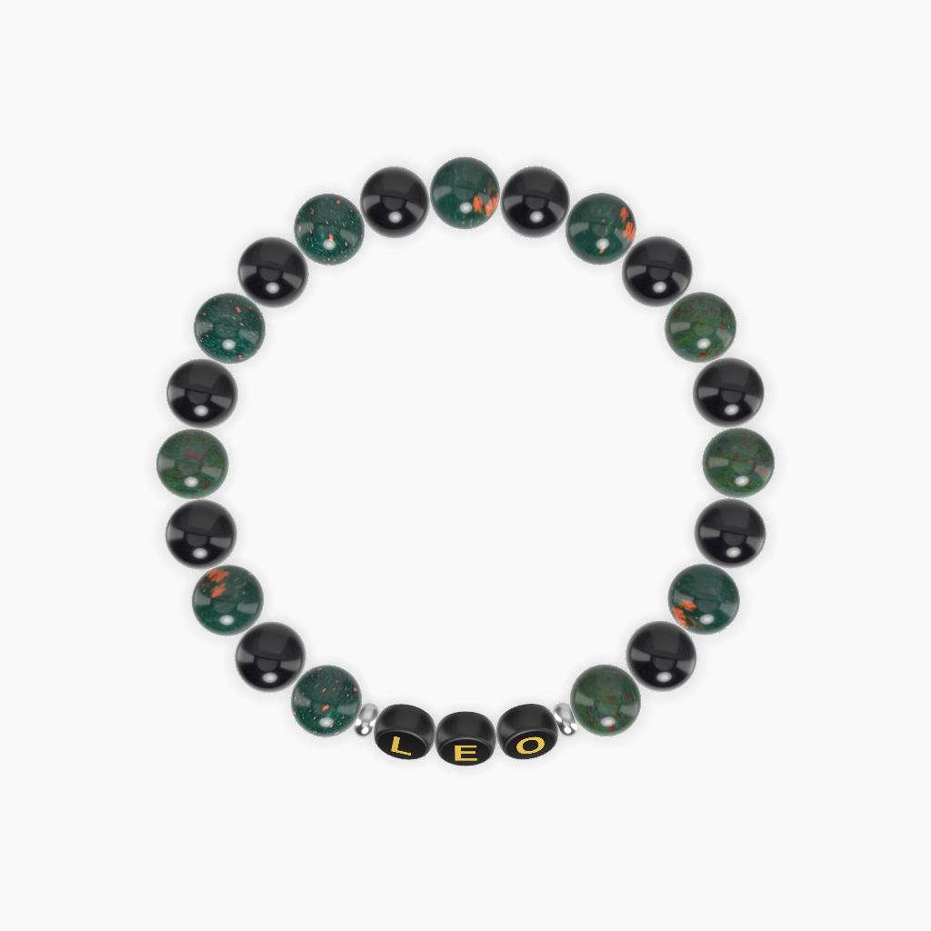 Bloodstone and Black Obsidian Bracelet