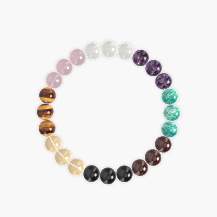 Amazonite, Amethyst, Moonstone and more Gemstone Bracelet