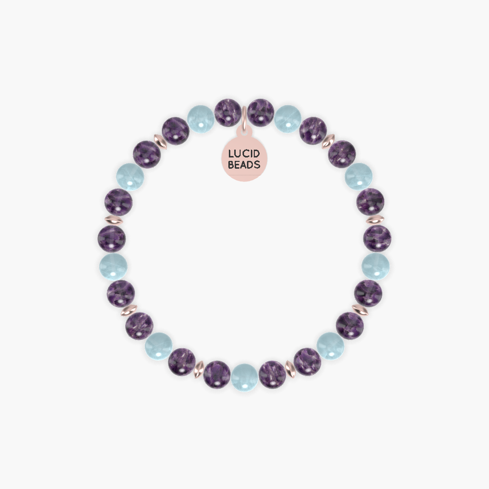 Serenity Sea Dreams - Amethyst and Aquamarine Bracelet