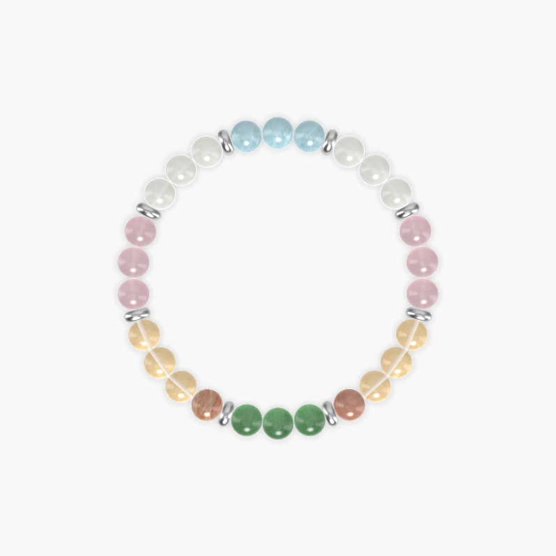 Citrine, Rose Quartz, Moonstone and more Gemstone Bracelet