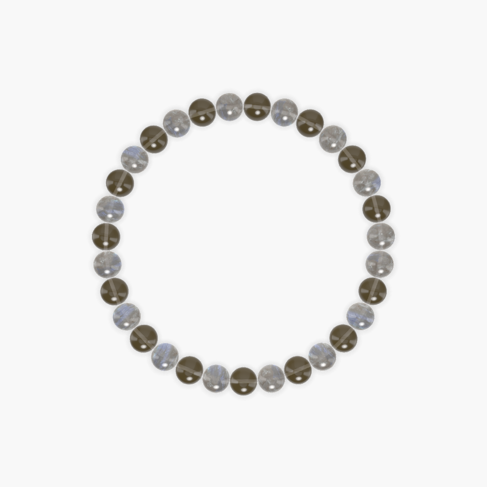 Labradorite and Smoky Quartz Bracelet