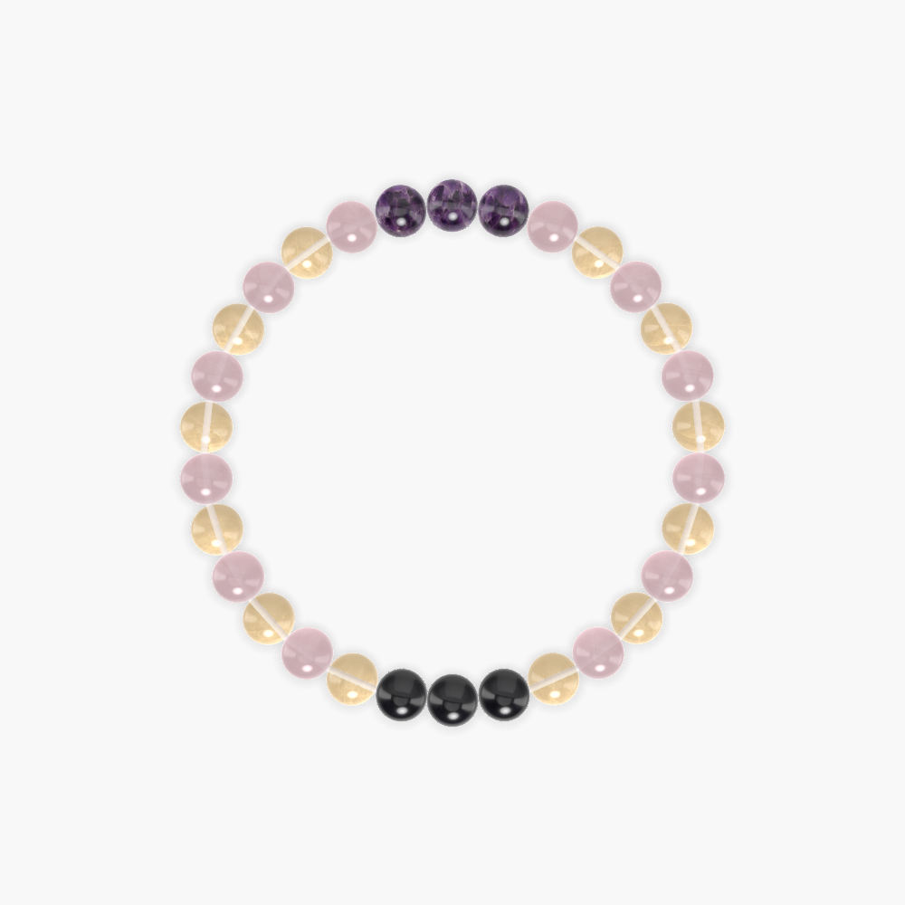 Citrine, Rose Quartz, Black Tourmaline and more Gemstone Bracelet