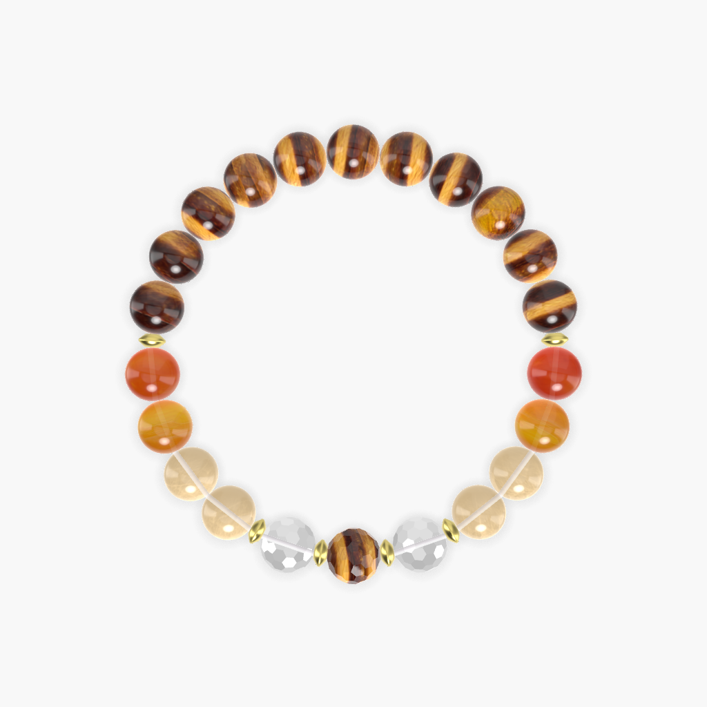 Tiger Eye, Citrine, Carnelian and more Gemstone Bracelet