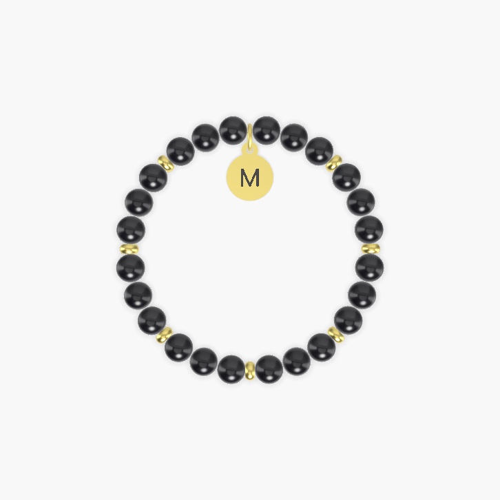 Black Tourmaline and Black Onyx Bracelet