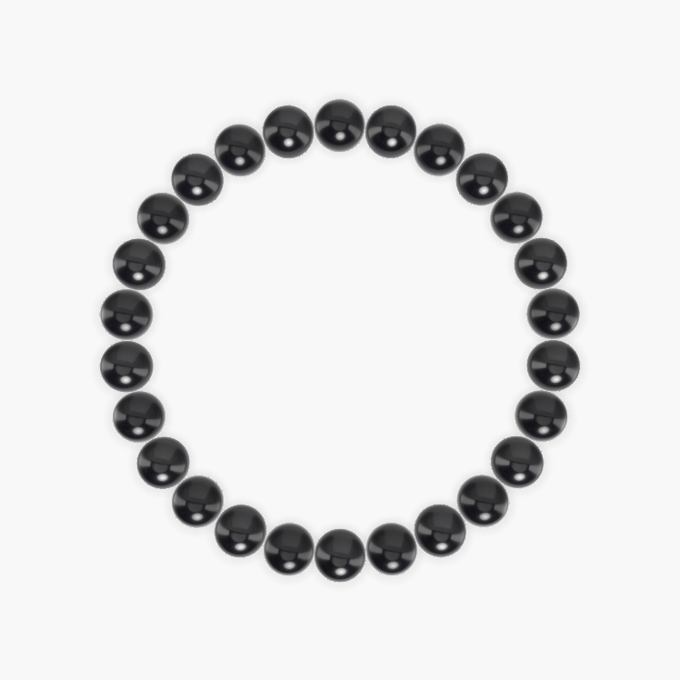 Black Tourmaline and Black Obsidian Bracelet