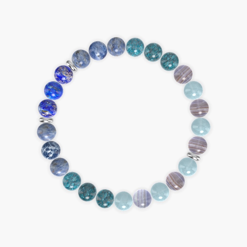 Apatite, Sodalite, Aquamarine and more Gemstone Bracelet