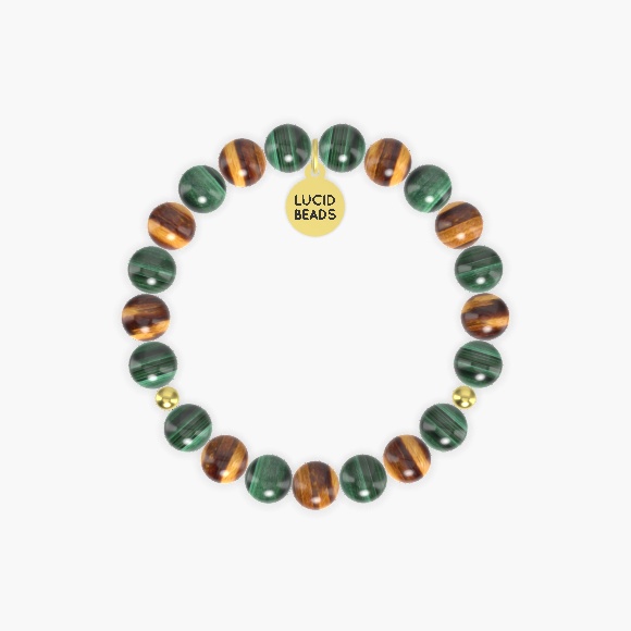 Malachite and Tiger Eye Bracelet