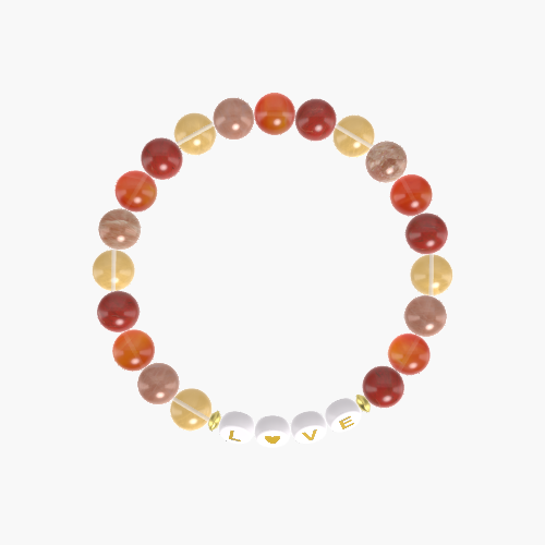 Red Jasper, Carnelian, Sunstone and more Gemstone Bracelet