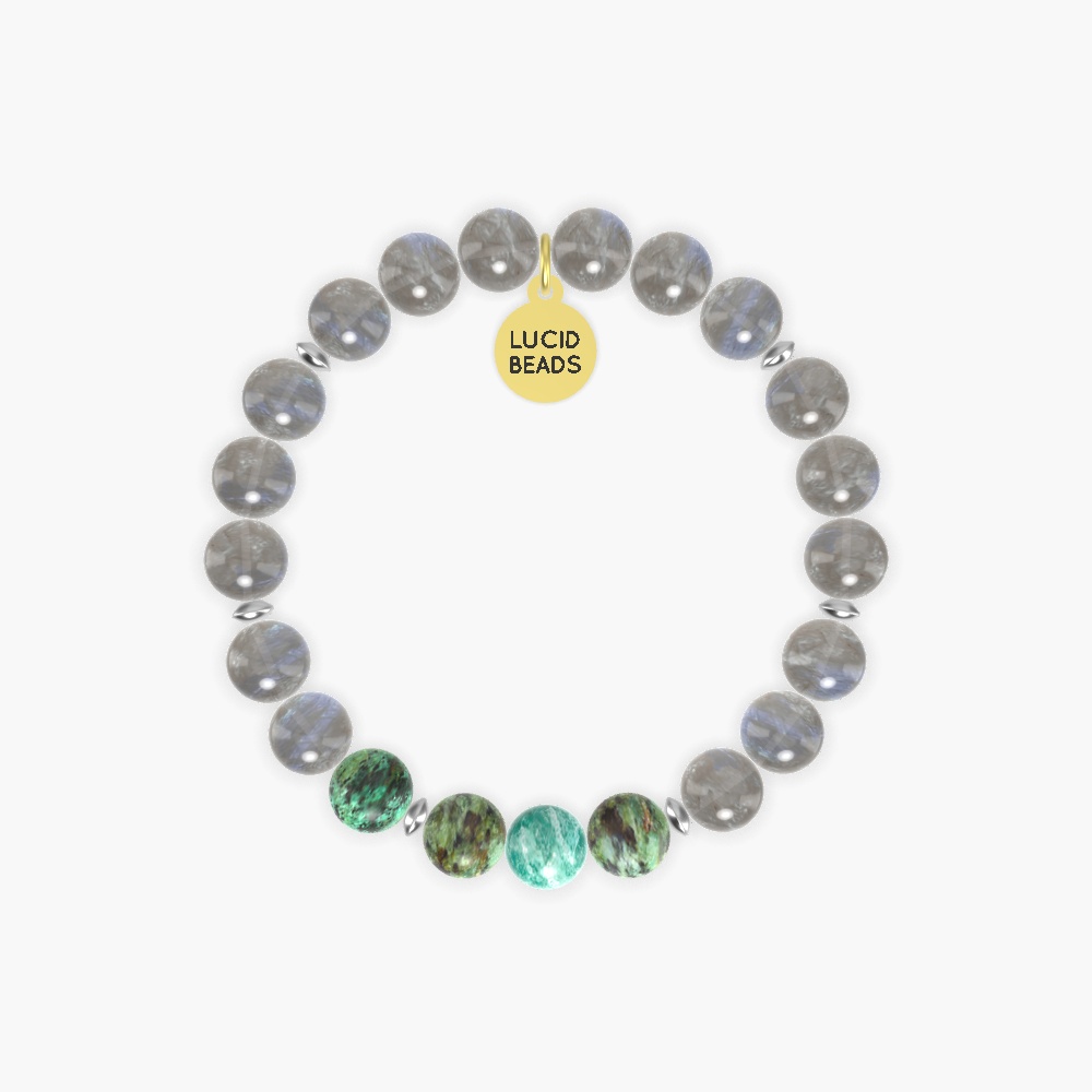 Labradorite, African Turquoise and Amazonite Bracelet