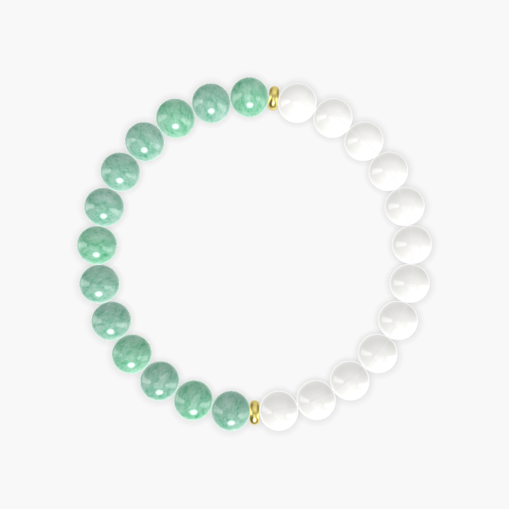 Green Jade and White Jade Bracelet