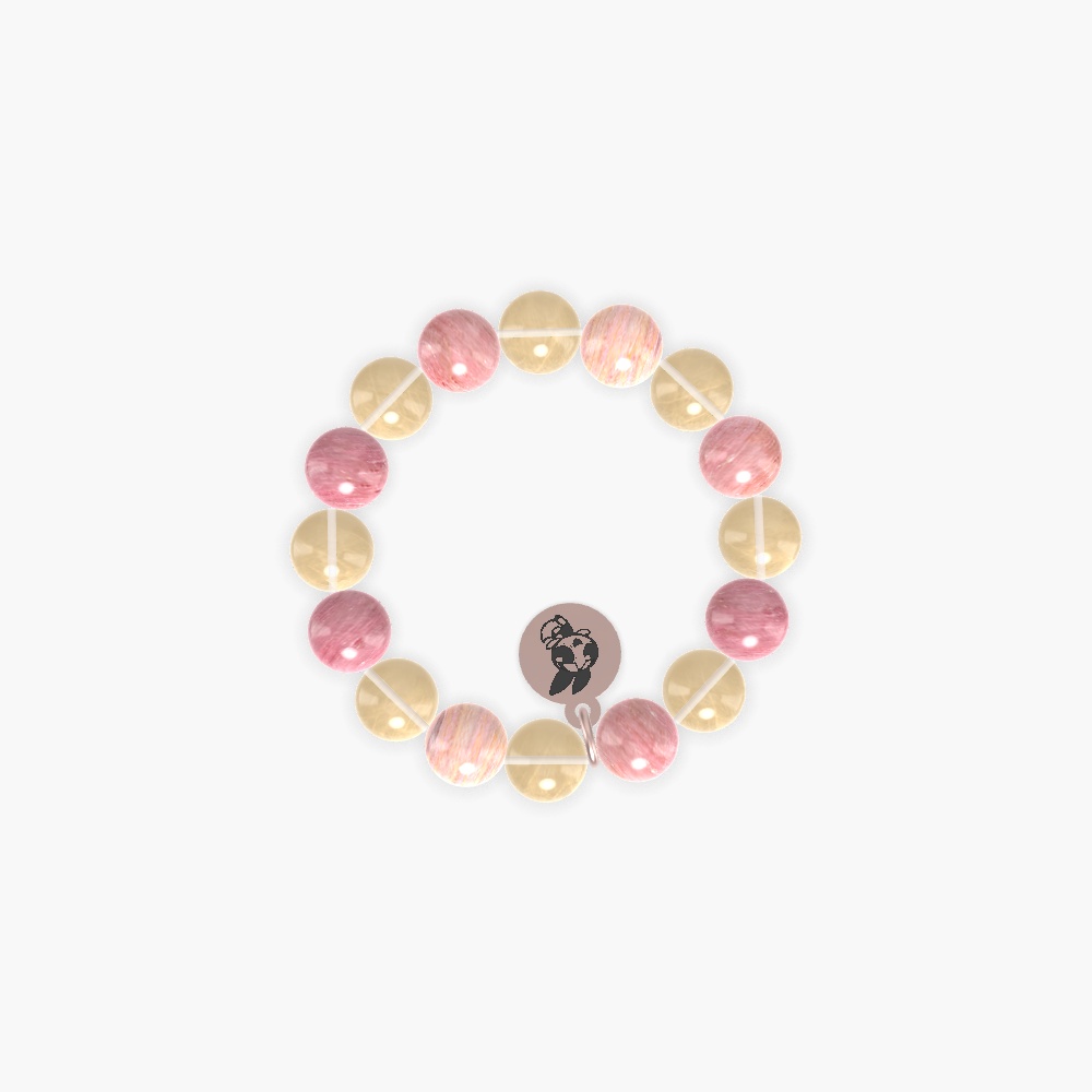 Citrine and Rhodonite Bracelet
