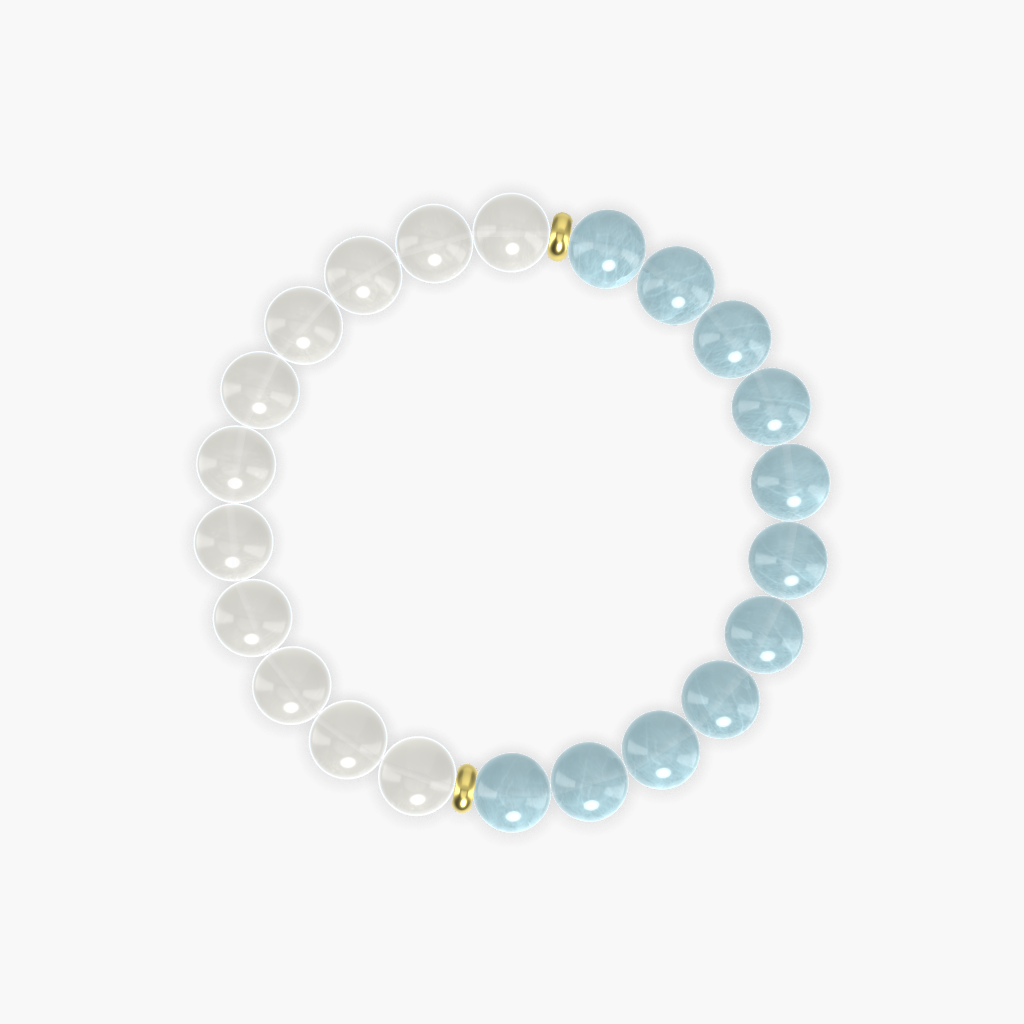 Aquamarine and Moonstone Bracelet