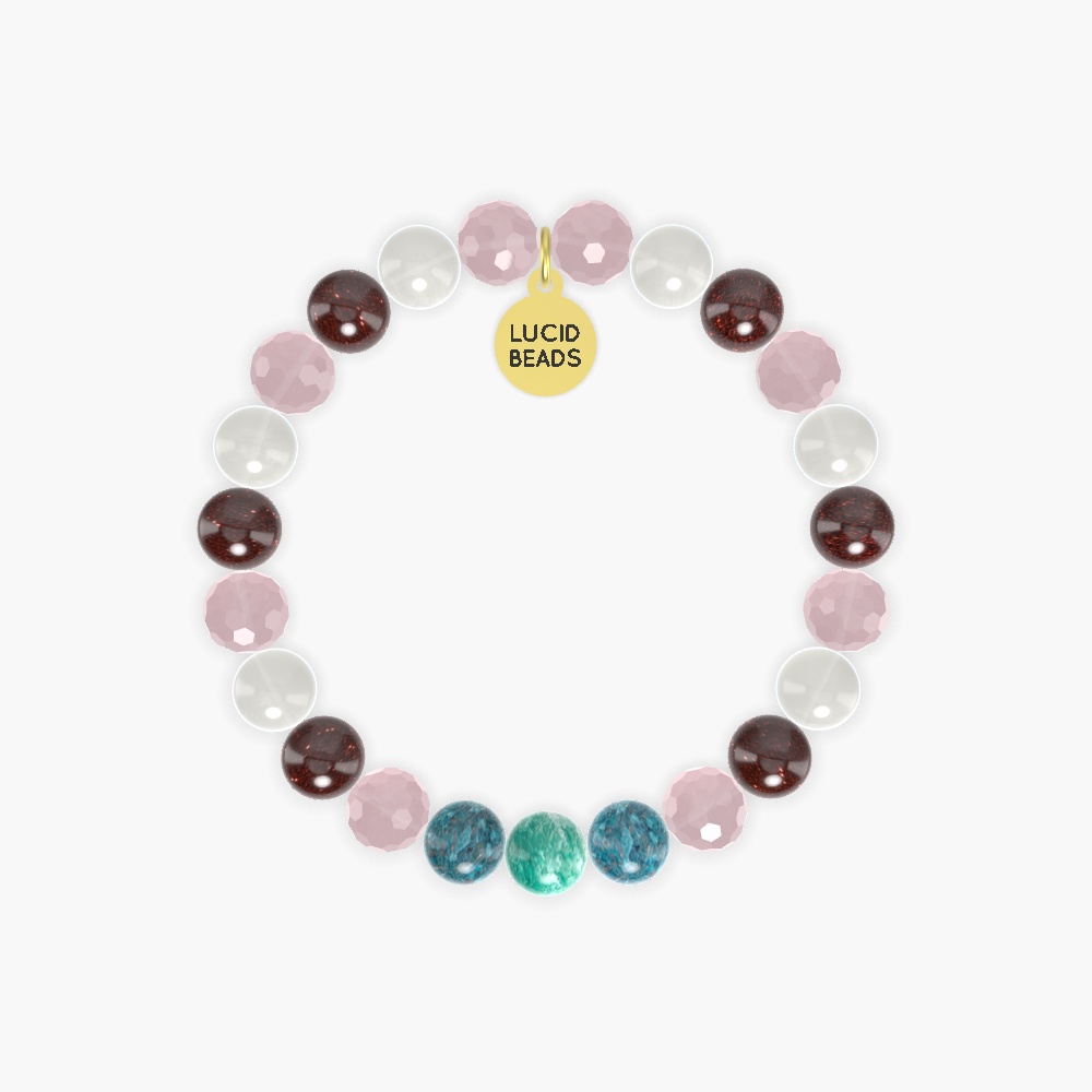 Rose Quartz, Garnet, Moonstone and more Gemstone Bracelet