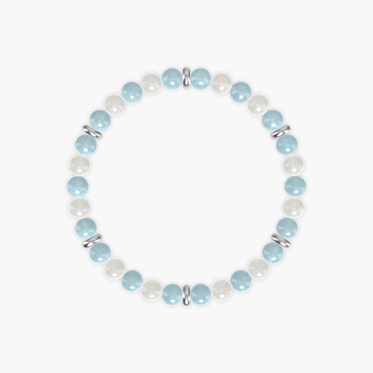 Aquamarine and Moonstone Bracelet