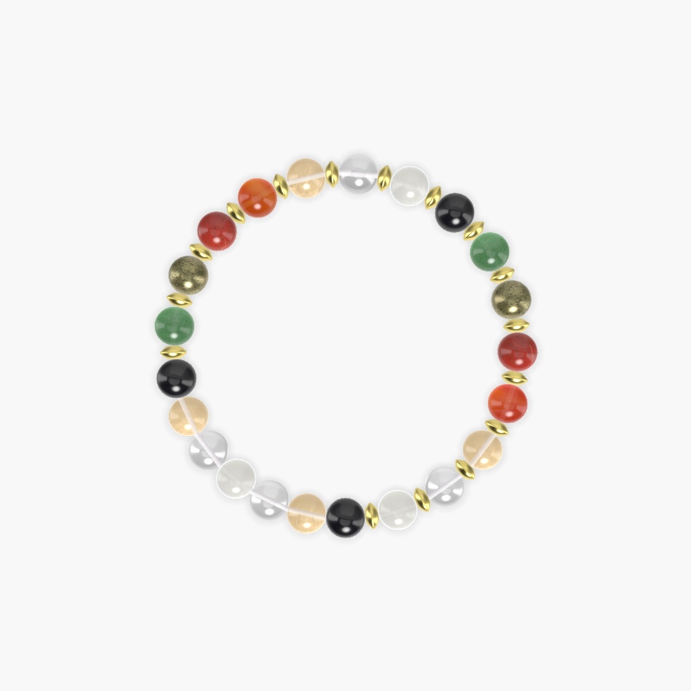 Clear Quartz, Citrine, Black Tourmaline and more Gemstone Bracelet