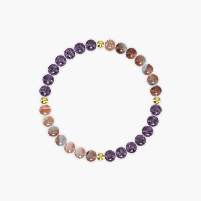 Amethyst and Sardonyx Bracelet