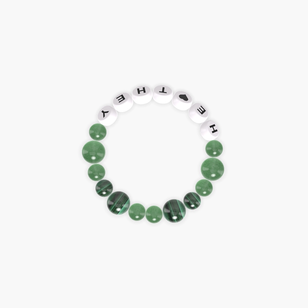 Aventurine and Malachite Bracelet