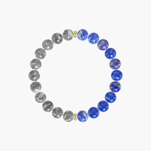 Lapis Lazuli and Labradorite Bracelet