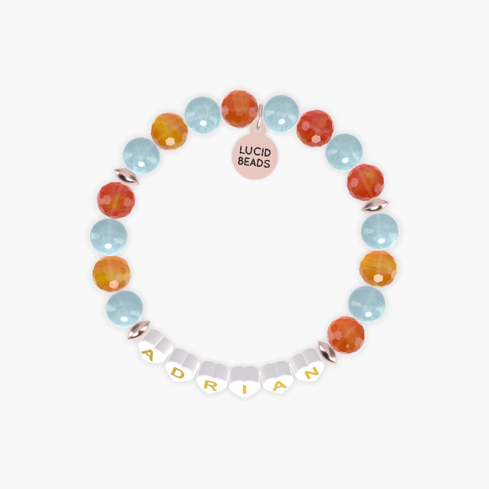 Carnelian and Aquamarine Bracelet