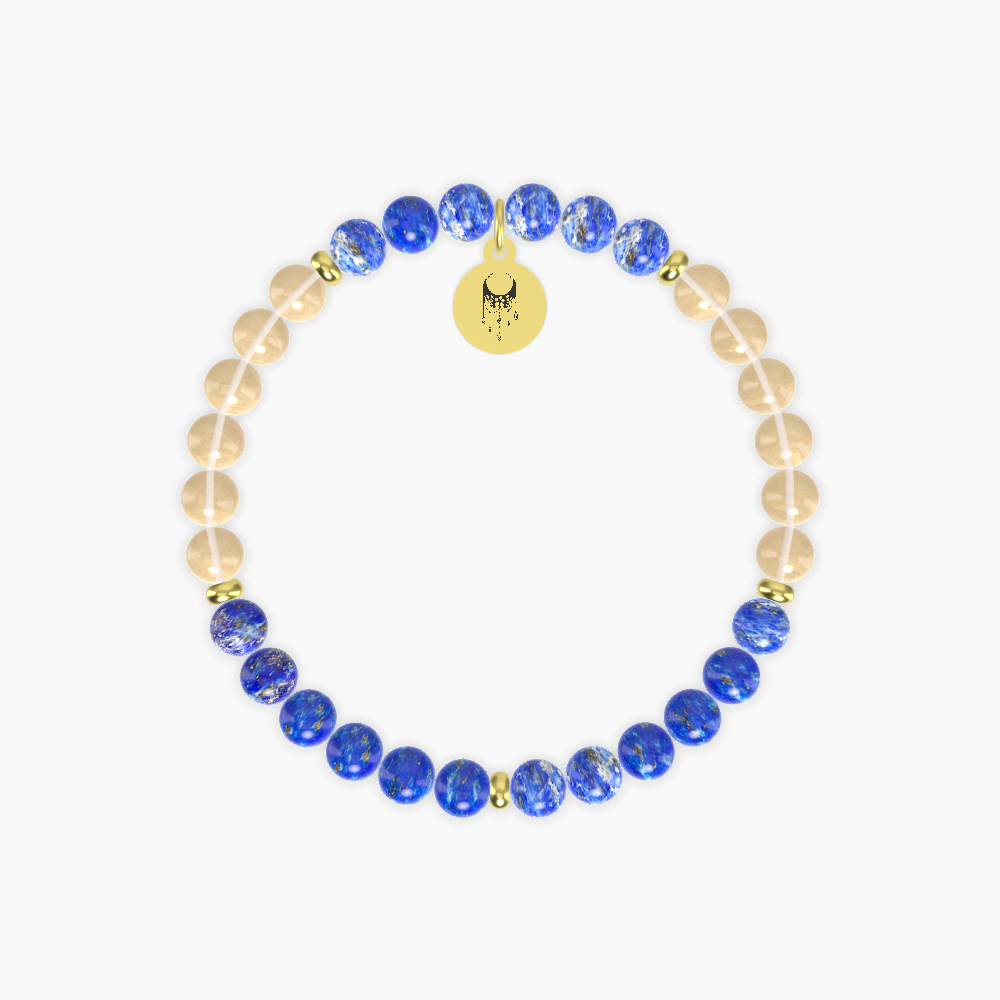 Lapis Lazuli and Citrine Bracelet