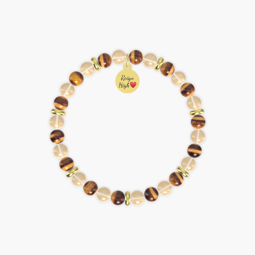 Citrine and Tiger Eye Bracelet
