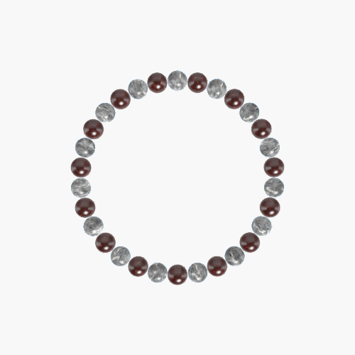 Garnet and Labradorite Bracelet