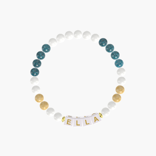 White Jade, Apatite and Yellow Jade Bracelet